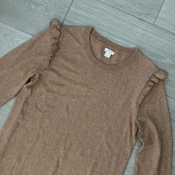 J. Crew Sweater Dress Wool Blend Tan size Small - Picture 2 of 6